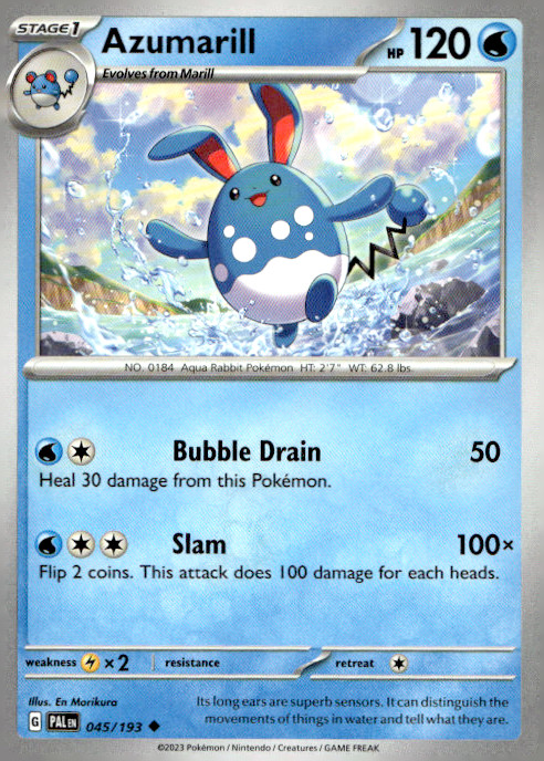 Azumarill 045/193 Uncommon Regular SV02: Paldea Evolved NM