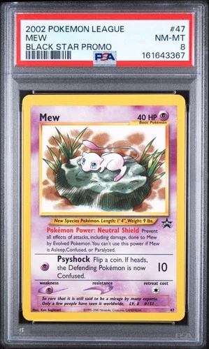 Mew League Promo Black Star PSA 8 47 Pokemon 2002 Grail Investment Vintage