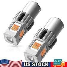2X 1156 BA15S PY21W 24LED 7506 Signal Turn Indicator CANBUS Bulb Amber Globe D