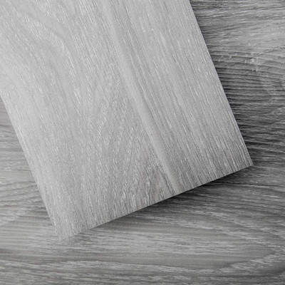 Peel and Stick Floor Tile Vinyl Wood Plank 12-Pack 18 Sq.Ft, Light Grey, Rigid S