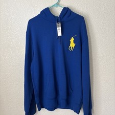 Polo Ralph Lauren Blue  yellow Cotton Big Pony Men's Size XL Preppy Casual