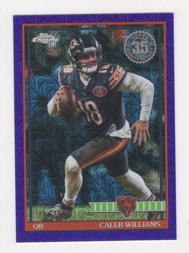 2026 TOPPS FOOTBALL '91 RETRO CHROME PURPLE MOJO 10/75 CALEB WILLIAMS BEARS
