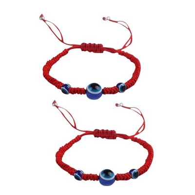 2 PCS Armband Aus Roten Schnüren Fräulein Geflochtenes Seilarmband