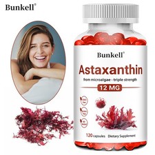 Triple Strength Astaxanthin 12mg from microalgae - 30/60/120 capsules