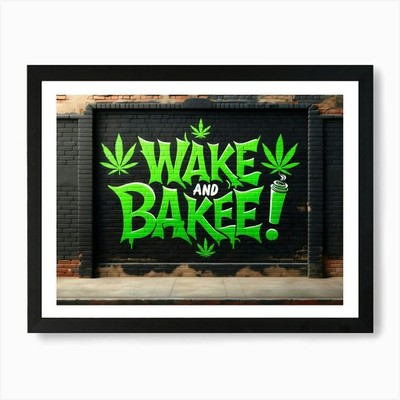 Wake And Bake 1 Kunstdruck Gerahmtes Wandkunstplakat Leinwandbild Bild