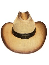 Western Cowboy Cowgirl Hat Brown Strap Men Women