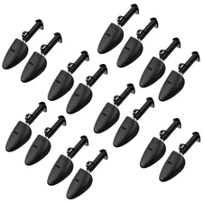 Plastic Shoe Stretcher, 8 Pairs, Black, Adjustable Shoe Trees, Men, Shapers