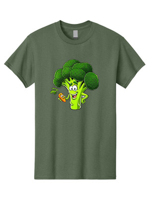 Broccoli-Buddy Mens Graphic Tee, 100% Cotton, Casual Summer Wear