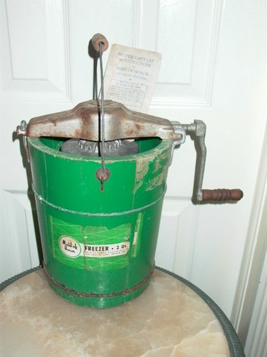 vintage hand crank ice cream maker