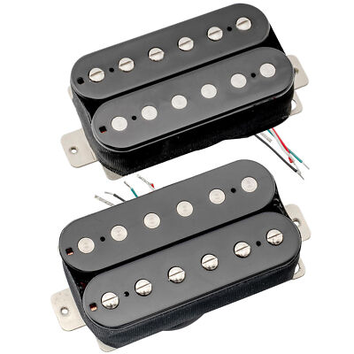 Artec HBA115-BK Black Alnico 5 Uncovered Humbucker Electric Guitar Pickups Set