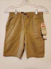 Levi s Boys Size Small 8/10 Tan Khaki Slim Fit Elastic Waist Shorts