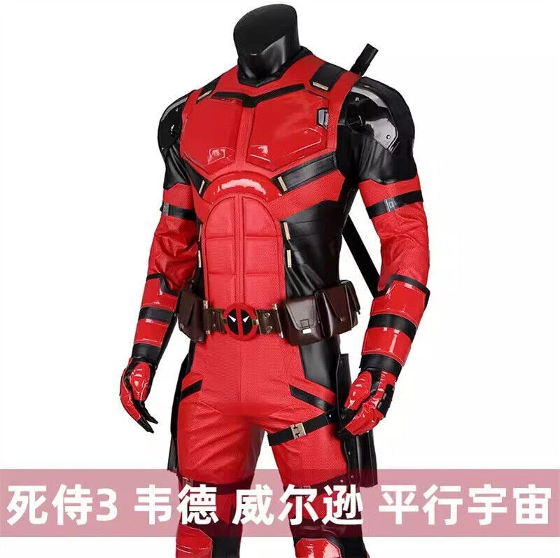 Deadpool 3 Wade Wilson Cosplay Costume Handmade Outfits Jumpsuit Suit Halloween - Image 2 of 4