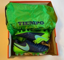 NIB Nike Tiempo Legend VI FG Mens Size 5 Soccer Cleats Blue Green 819177-443