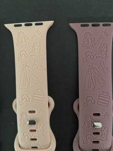 Smart Watch Silicone Barbie Bands Set Of 4 New Durable Washable Multi Colors - Picture 3 of 4