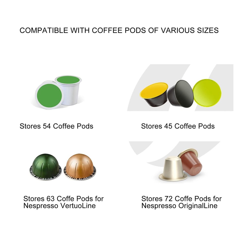 Coffee Pod Holder, Wall Mount Coffee Pod Organizer, Coffee Capsule
