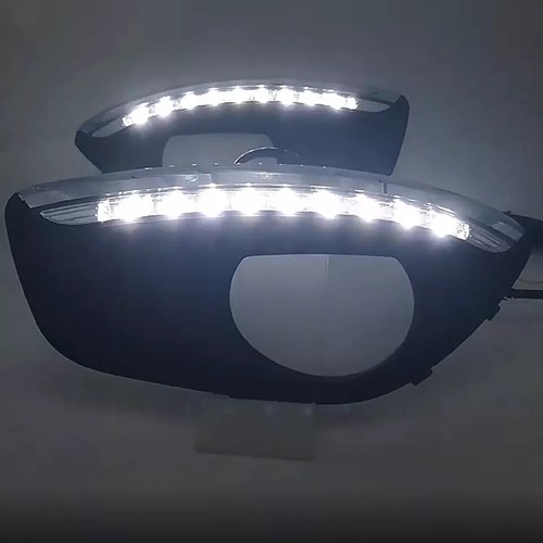 White LED Daytime Running Lights DRL Driving Lamp For Hyundai Santa Fe 2010-2012 - Picture 6 of 9
