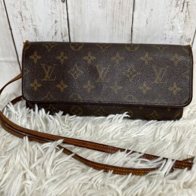 LOUIS VUITTON Monogram Pochette Twin GM 2-Wege Handtasche Schultertasche M518...