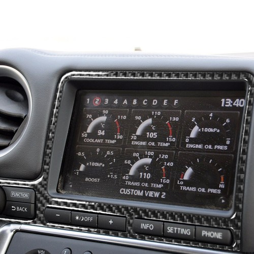 Cubierta de marco de navegación GPS de fibra de carbono para Nissan GT-R R35 2008-2016 - Imagen 7 de 12