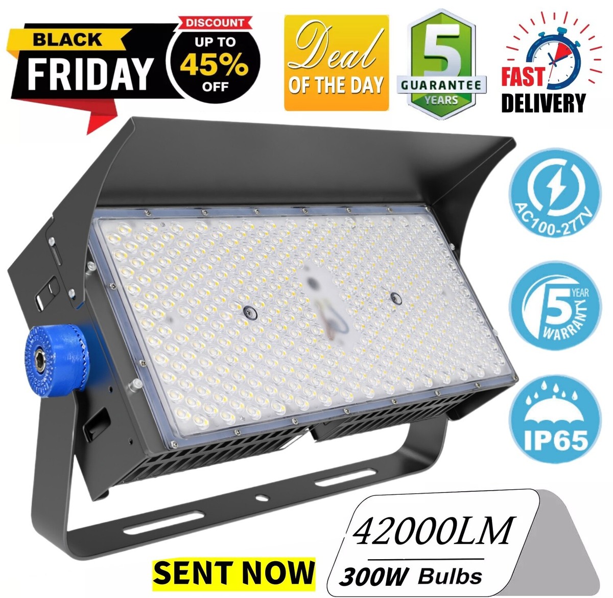 Led Stadium Flood Light Outdoor 42000Lm 1500W Equivalent Super