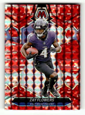 2024 Panini Mosaic Mosaic Camo Red #17 Zay Flowers Ravens | eBay