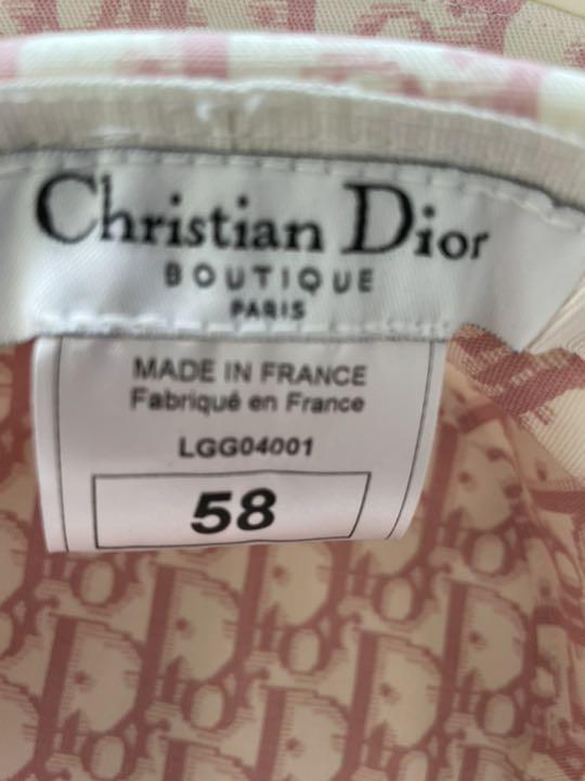 Christian Dior Pink Trotter Monogram Women Bucket Hat Size 58 Made