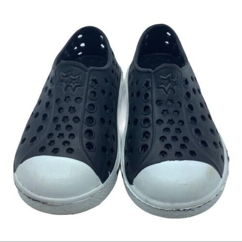 Wonder Nation Kid Toddler Perforated Black Stars Slip-on Sneakers Shoes Size 5/6 - Picture 1 of 6