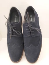 Bruno Marc Men's Size 11 Urban Navy Blue Suede Leather Lace Up Oxfords Shoes 