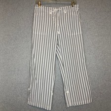 Jones New York Charcoal Gray & White Stripe Pants Women's Size 4