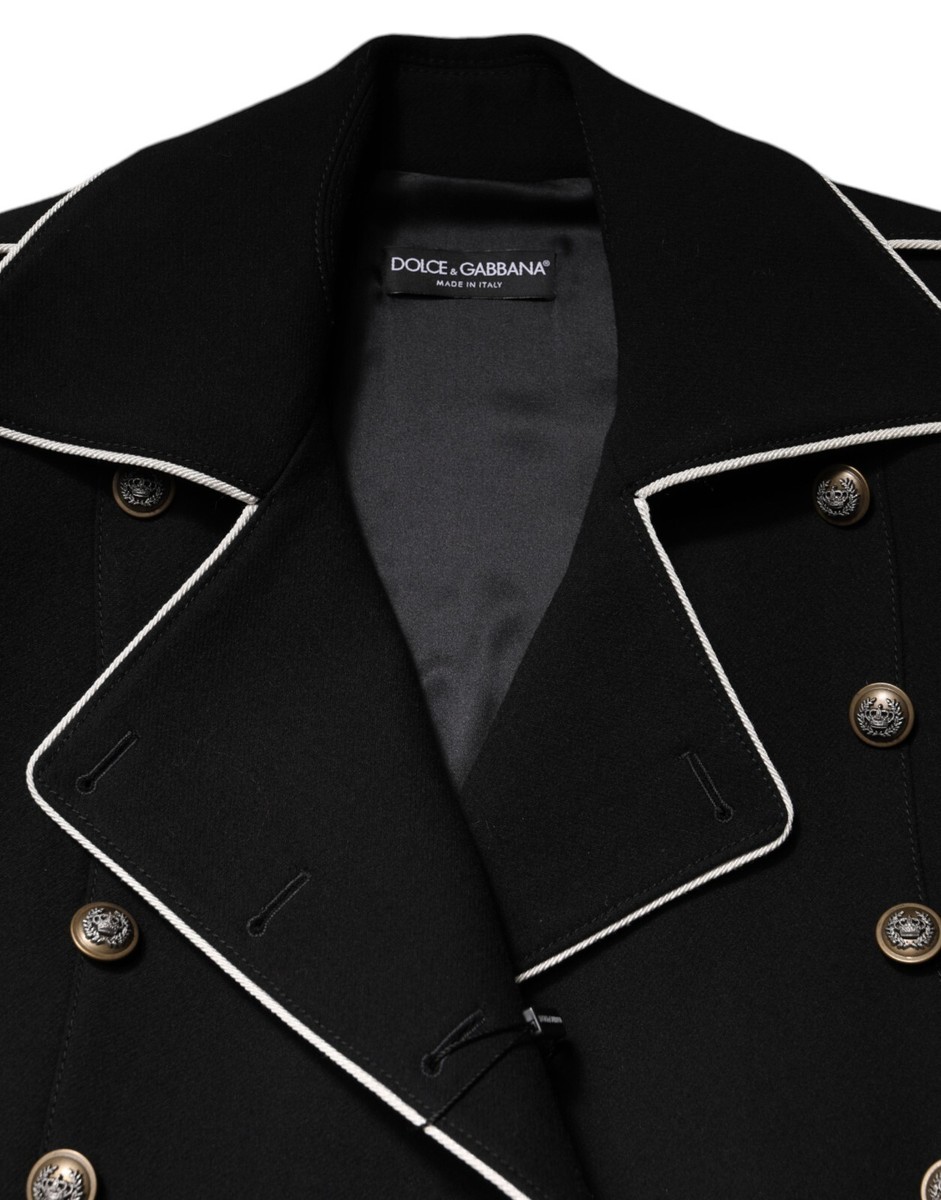 DOLCE & GABBANA Jacket Black Wool Double Breasted Blazer