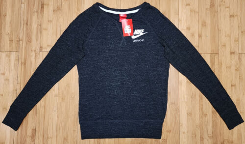Nike Pullover Womens Sz Small Black Sportswear Gym Vintage Crew Neck Sweatshirt
