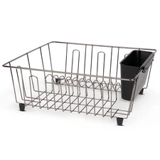 Small Dish Drainer Rack - Chrome/Black