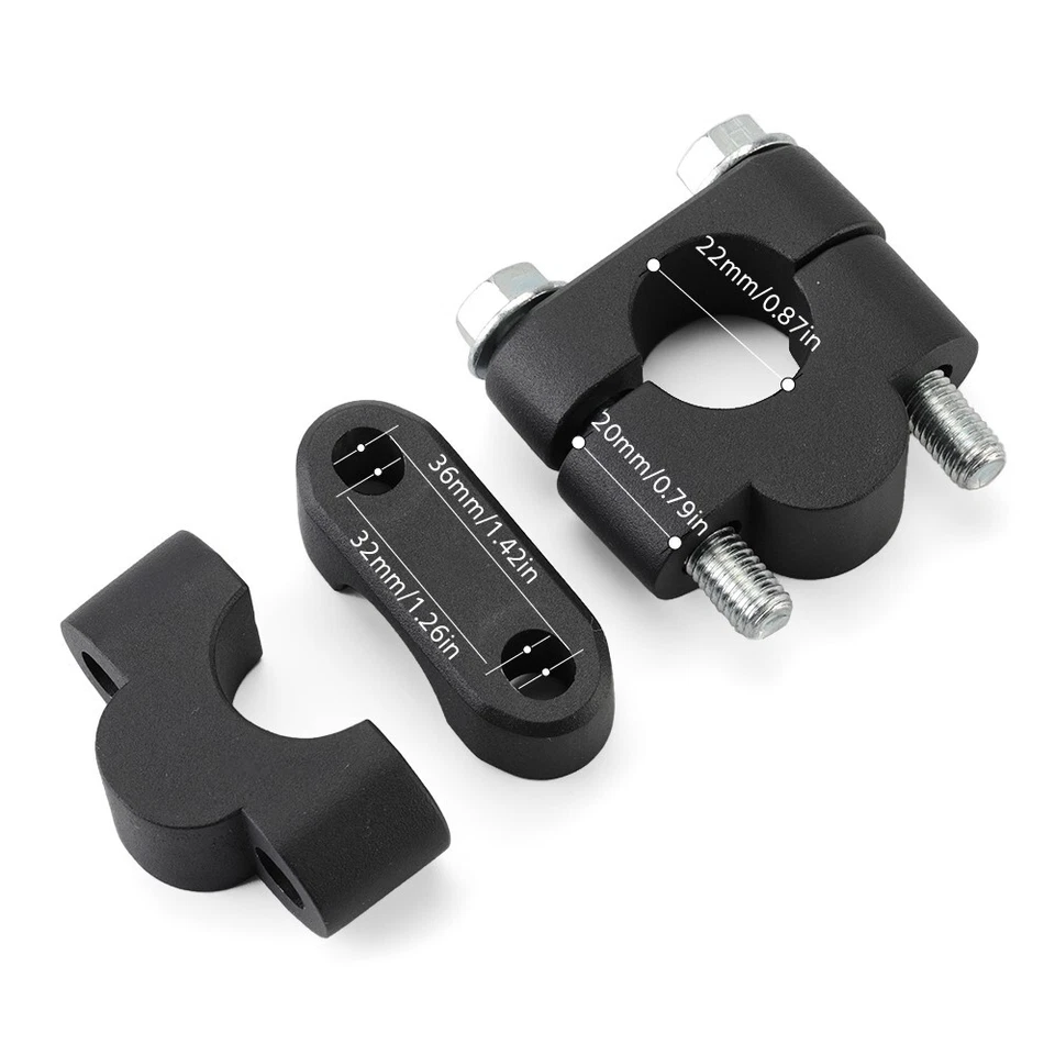 Elevador de barra de manillar de 22 mm para HONDA XR 650L/R 600R CON ADAPTADOR DE SOPORTE DE MONTAJE SUPERIOR; Foto 3 de 4