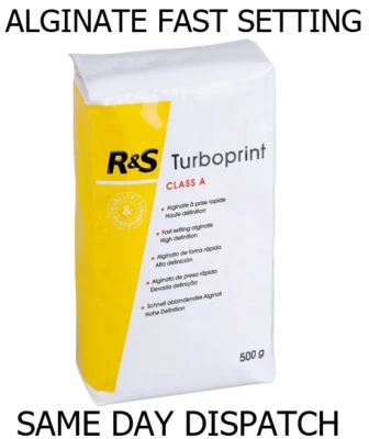 R&S TURBOPRINT ALGINATE DENTAL IMPRESSION MOULDING POWDER FAST SETTING MINT 500G