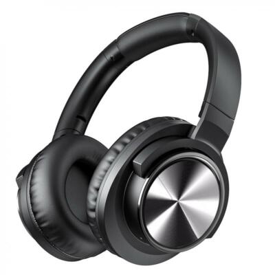 WIRELESS HEADPHONES FOLDABLE HEADSET W MIC HANDS-FREE EARPHONES for CELL PHONES