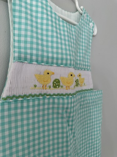 Boutique Easter Baby Chick Smocked Boys Outfits Dressie Jessie Smocking 3T - Picture 2 of 4