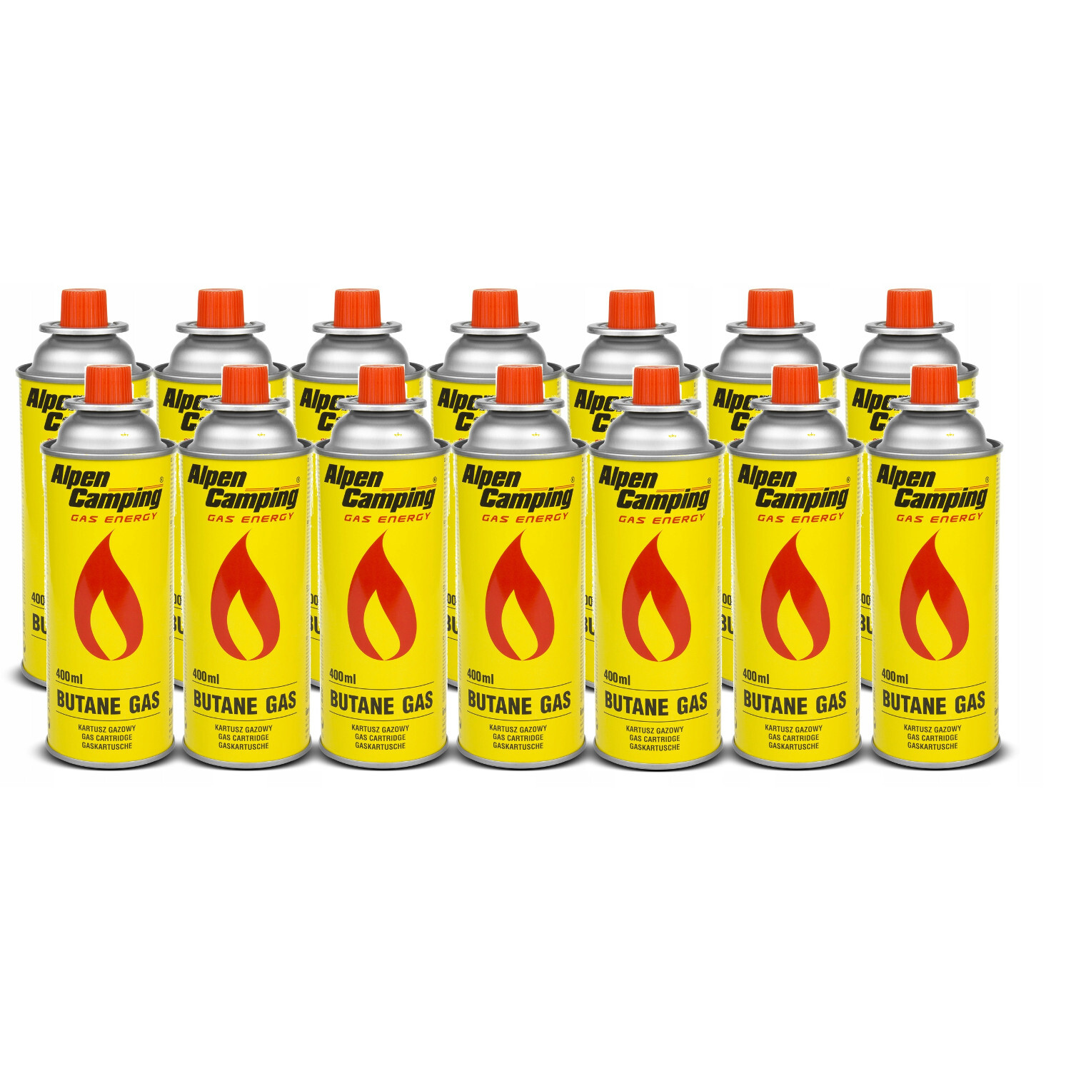 14x Cartouche Gaz Camping Alpen 400ml Isobutane IK004