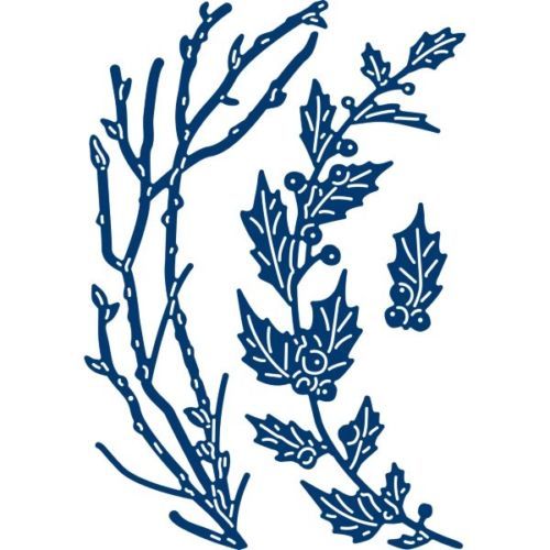 Tattered Lace Festive Pines BRANCH & BERRIES Craft Cutting Die Set - 453779