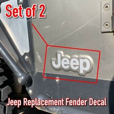 2x White 2002-06 Jeep Wrangler Lower Front Fender Decals Free Ship 2x White 2002-06 Jeep Wrangler Lower Front Fender Decals Free Ship