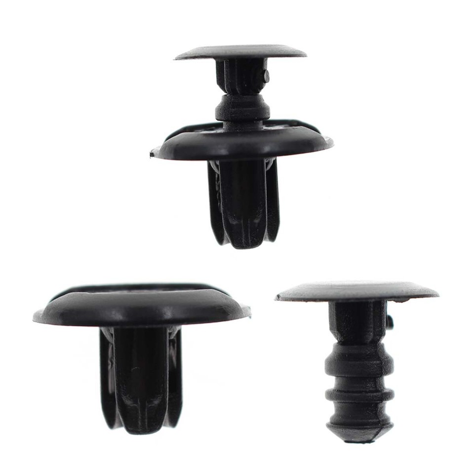 100 Clips De Doublure D'aile Type Poussoir Pour Honda Civic, Accord, Acura Integra - Noir Brillant - AUTOTO