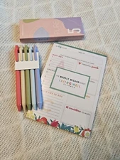 Planner Gift Set: Living Well Weekly Wizard Sheets & 5-pack Color Gel Pen Bundle