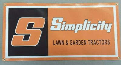 SIMPLICITY LAWN & GARDEN TRACTOR BANNER - 24  X 12 