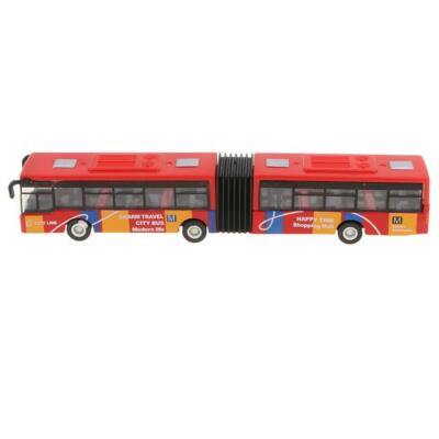 1:64 Alu Pull Back zwei Fächer Bus Auto Spielzeug Modell für Kinder Erwachsene rot