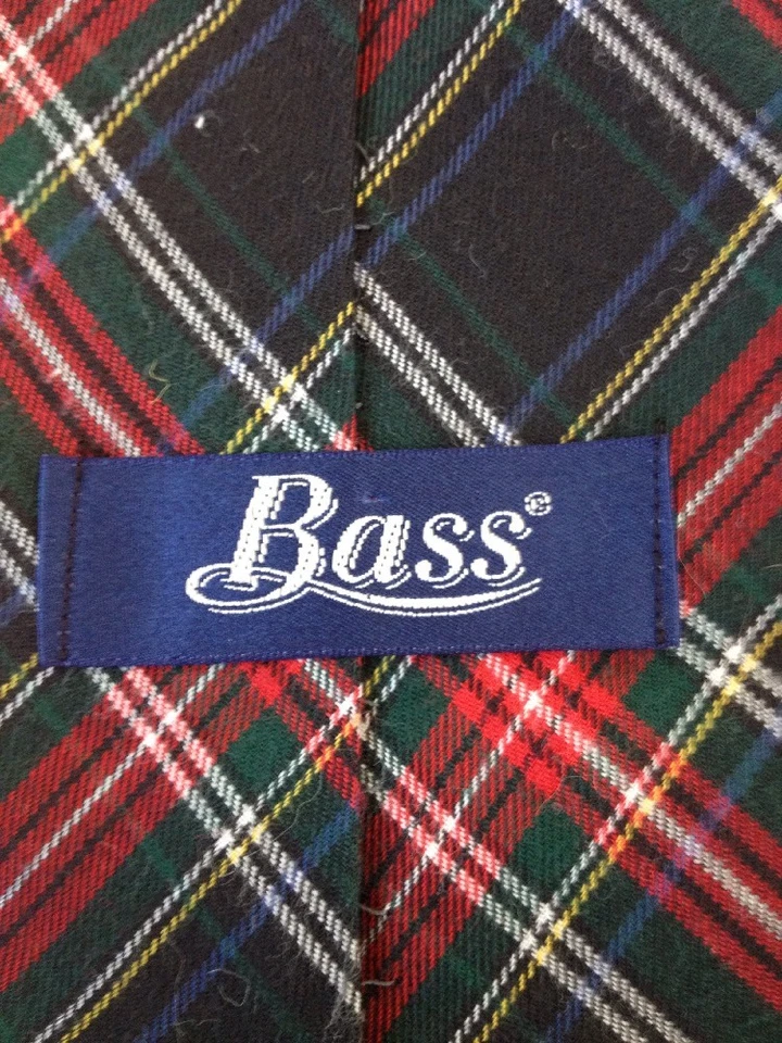 Corbata clásica a cuadros escocesa tartán 100 % algodón hecha en EE. UU. BAJO de colección 3,75" de ancho Foto 2 de 4