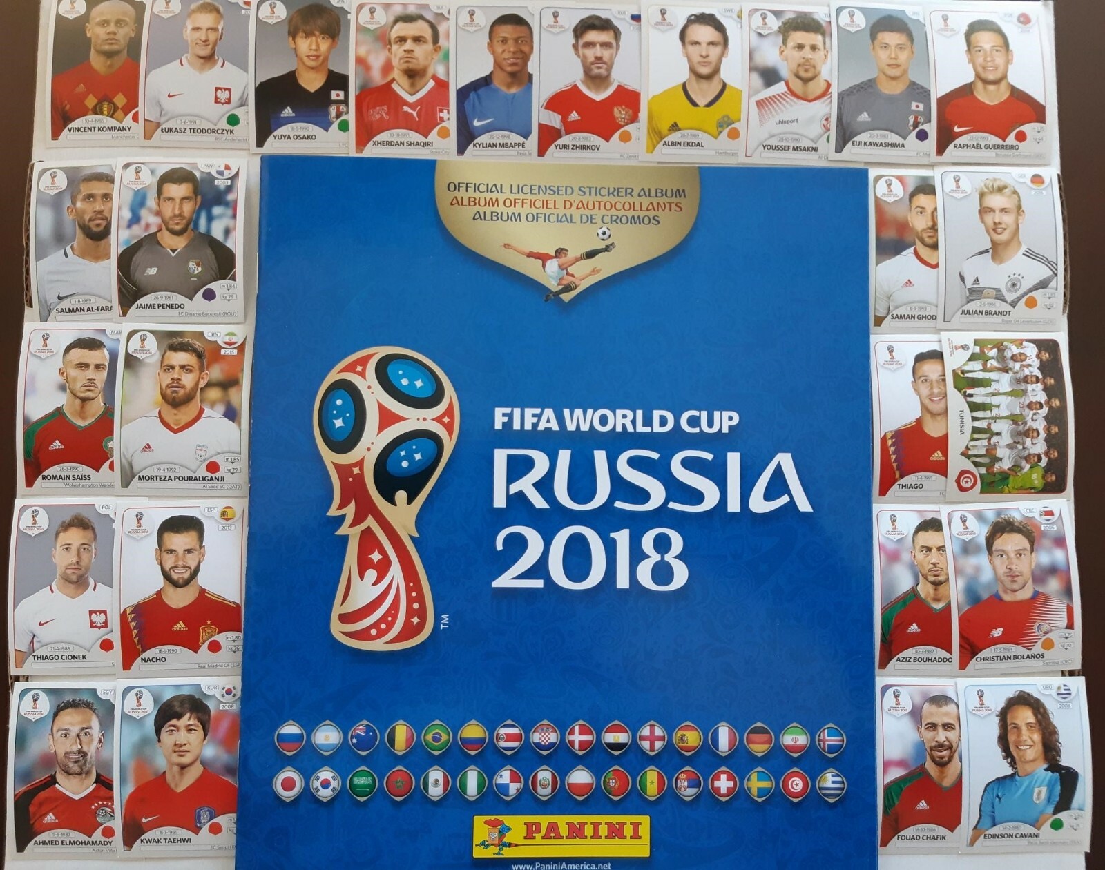 PANINI WORLD CUP 2018 STARTER PACK ALBUM + 100 ASSORTED STICKER NO DUPLICATES