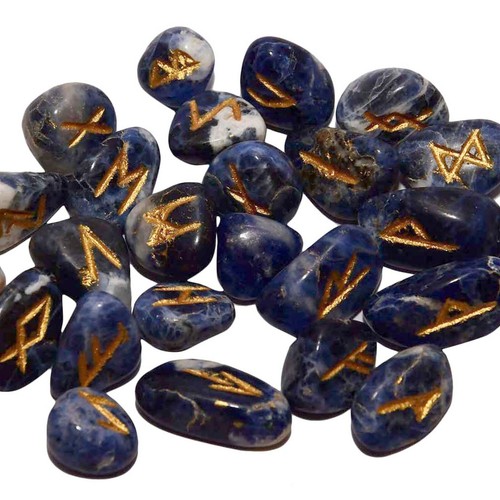 Tumble Gemstones Alphabets Symbol Natural Multi Rune Set Reiki Healing Therapy - Picture 11 of 48