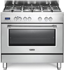 DELONGHI PRO96MXED CUCINA PIANO COTTURA FORNO 5 FUOCHI 90X60 PIZZA INOX 