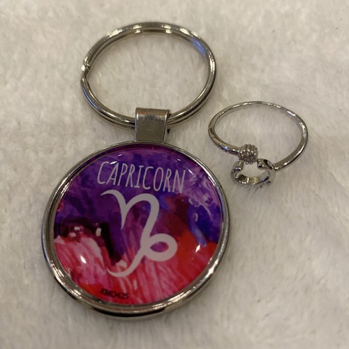 Capricorn Zodiac Signs Esoteric Horoscope Astrology Gift Keychain & Ring