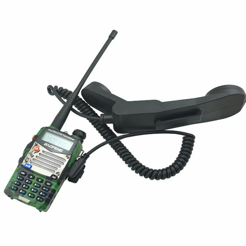 Micrófono de radio militar micrófono de altavoz de mano para Kenwood BaoFeng UV-5R Foto 3 de 4
