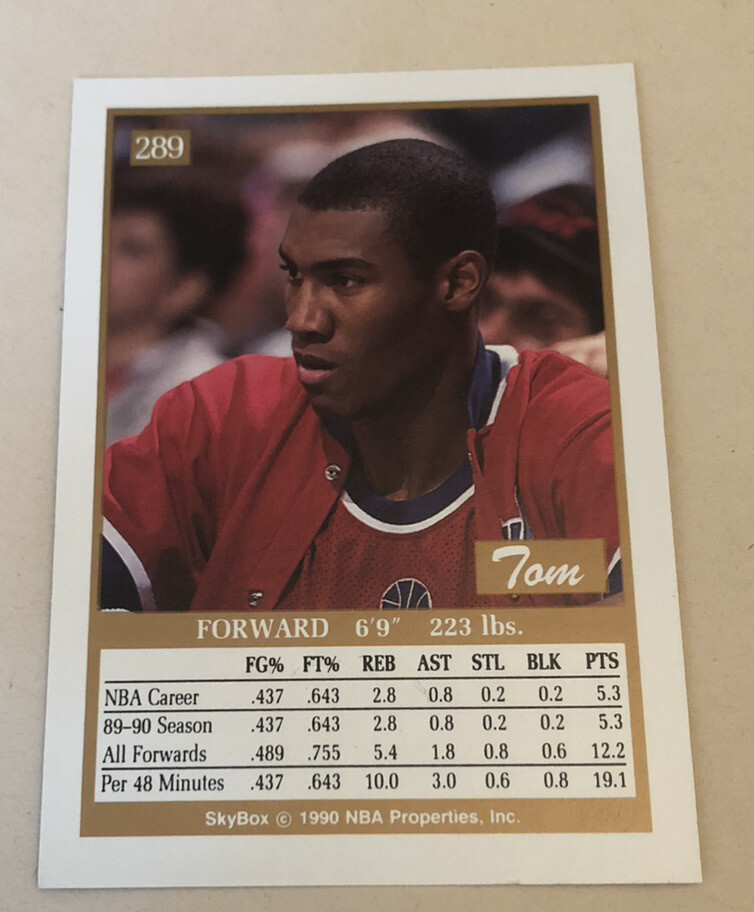 Tom Hammonds 1990 Skybox #289 Washington Bullets | eBay