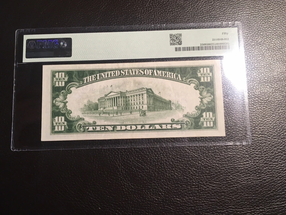 $10.1934A North African currency PMG 50 About Uncirculated - Image 2 of 2